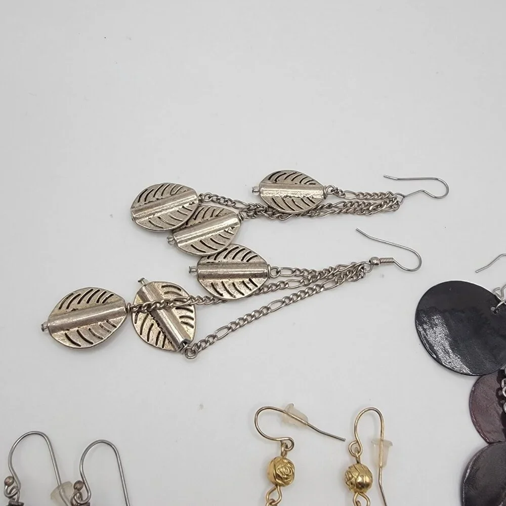 Lot Of Unsigned‎ Wearable Dangle Drop Earrings  Boho Peasant Hippie Look
